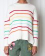 White Rainbow Vacation Sweater For Discount