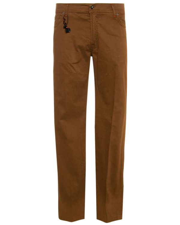 Rust Orange Supima 5 Pocket Pant on Sale