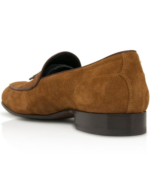 Suede Tassel Loafer in Land Fashion