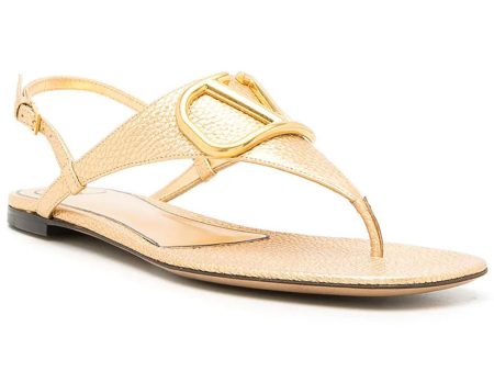 VLOGO Slingback Sandal in Gold Fashion