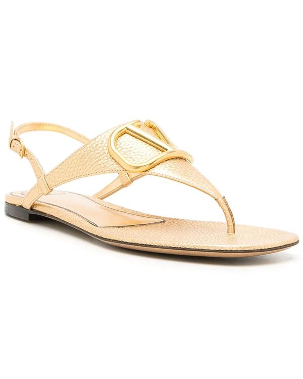 VLOGO Slingback Sandal in Gold Fashion