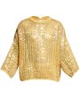 Rusted Gold Fish Scale Paillette Cropped Pullover Hot on Sale