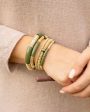 14k Gold and Olive Zo Stretch Bracelet on Sale