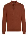 Red Casheta Long Sleeve Polo Cheap