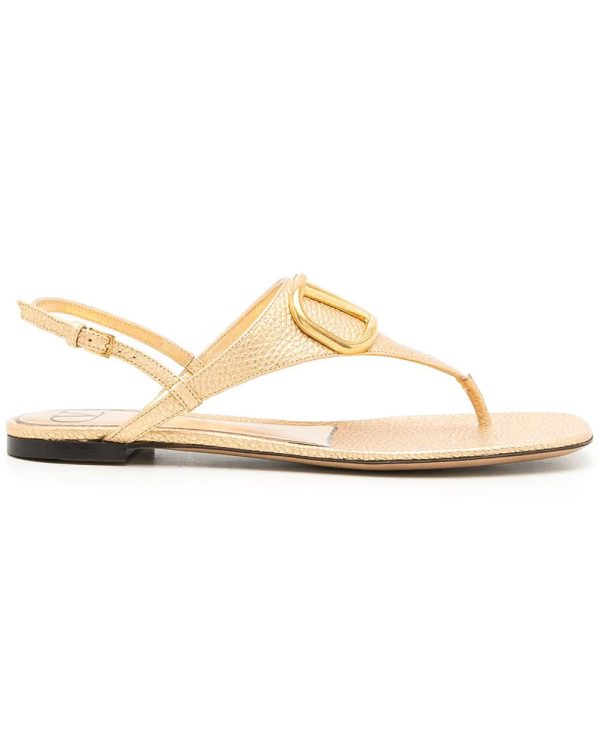 VLOGO Slingback Sandal in Gold Fashion