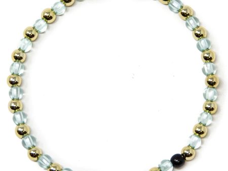 Aqua Chasing Acrylic Dottie Stretch Bracelet For Cheap