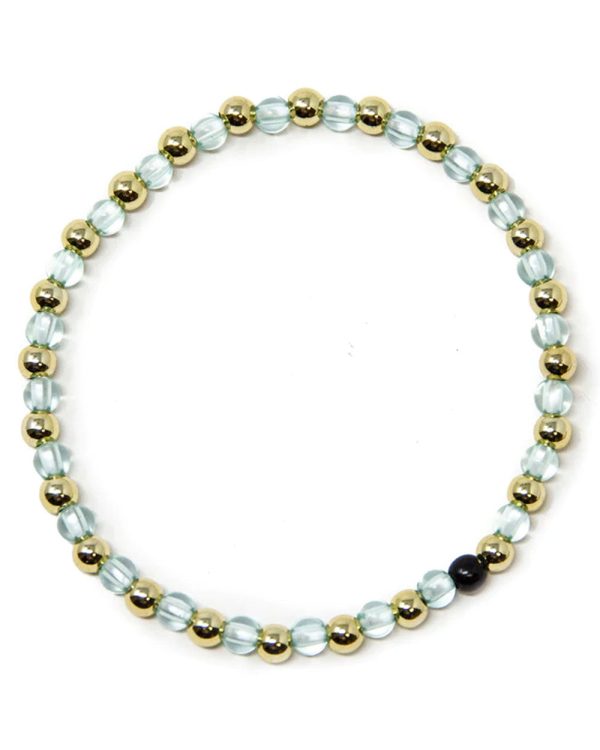 Aqua Chasing Acrylic Dottie Stretch Bracelet For Cheap