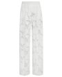 White Lace Magnolia Guipure Wide Leg Pant Online Hot Sale