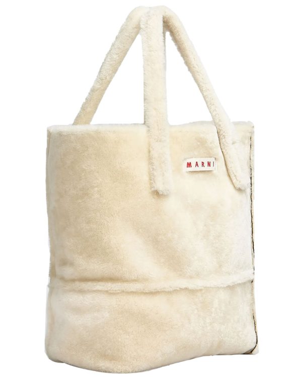 Reversible Lamb Shearling Tote in Black Online