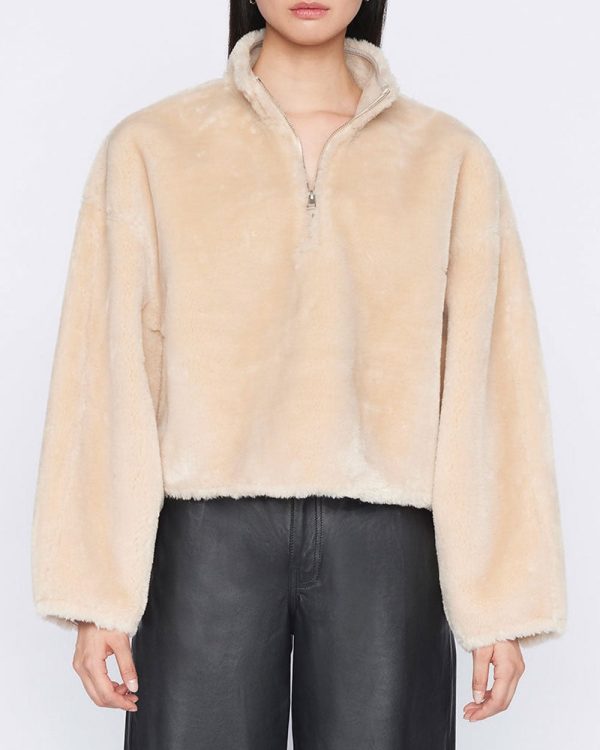 Taupe Faux Fur Popover For Discount