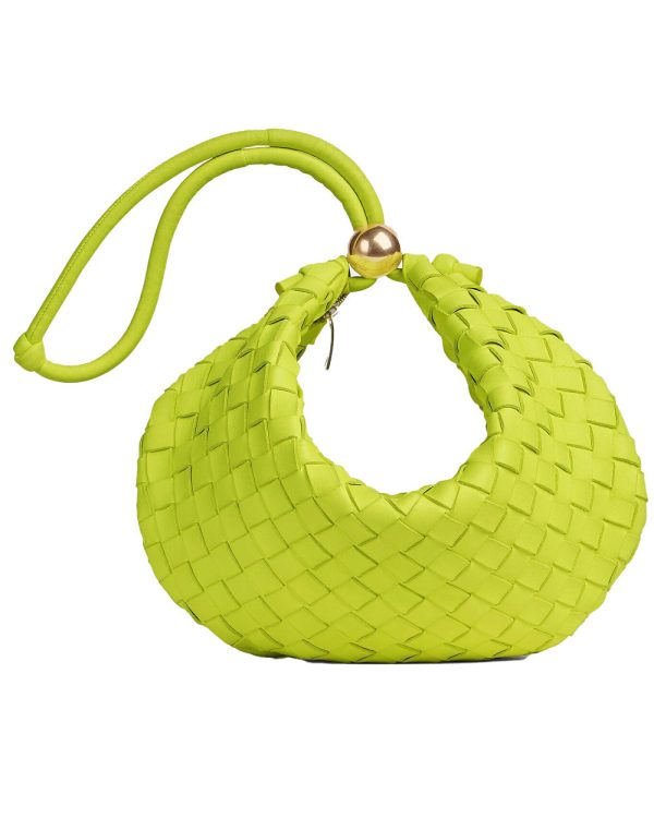 Turn Intrecciato Pouch in Acid Kiwi For Discount