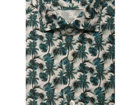 Tropical Print Dress Shirt For Sale