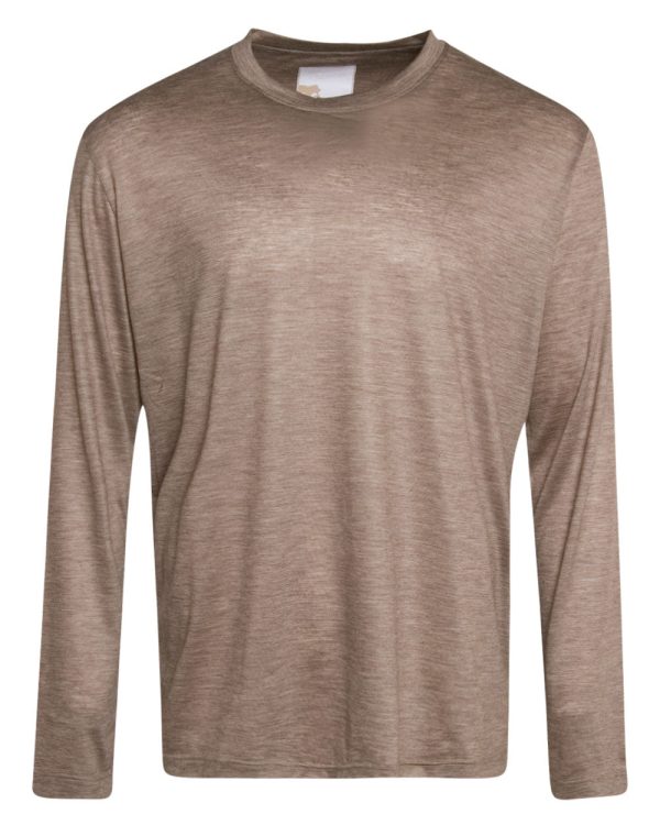 Beige Cashmere Long Sleeve T-Shirt Online