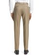 Taupe Micronosphere Wool Dress Pant For Sale