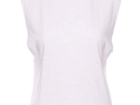 White So Relaxed Slub Jersey Muscle Tee Online Hot Sale