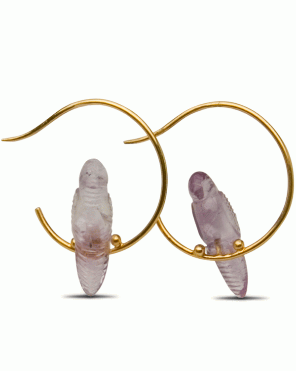 18k Yellow Gold Tallulah Birdie Earrings For Sale