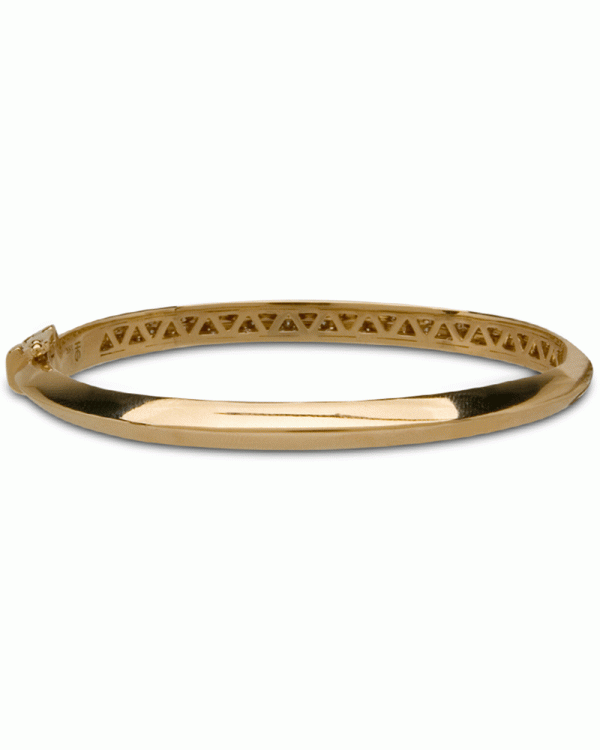 18k Yellow Gold Diamond Talisman Bangle Cheap