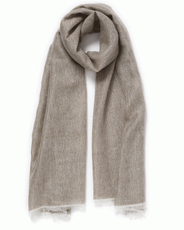 The Summer Cosmos Scarf in Taupe Hot on Sale