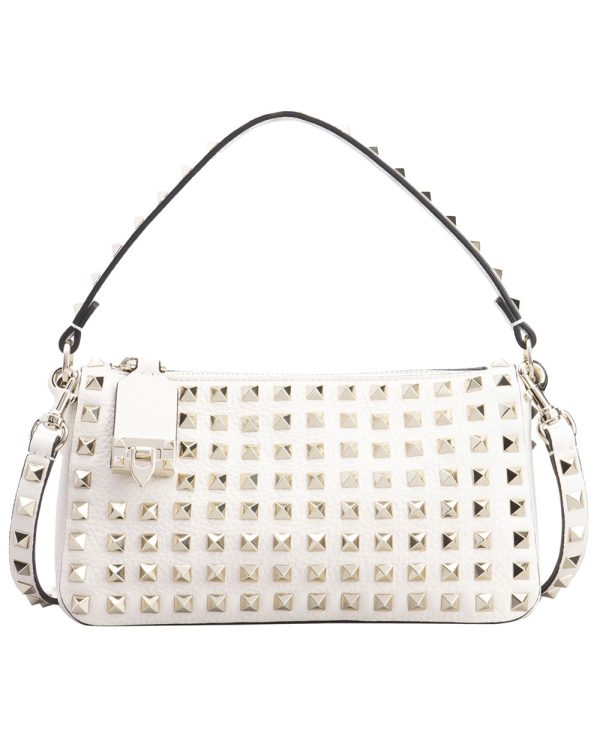 Small Rockstud Shoulder Bag in Light Ivory Online