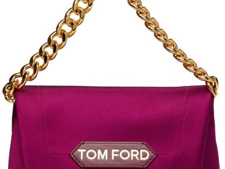 Satin Mini Chain Bag in Cranberry For Discount