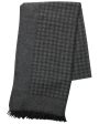 Black and Grey Checkered Cashmere Scarf Hot on Sale