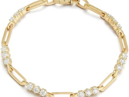 18k Yellow Gold Pia Diamond Chain Bracelet Hot on Sale