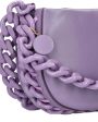 Small Puffy Tonal Frayme Shoulder Bag in Grape on Sale