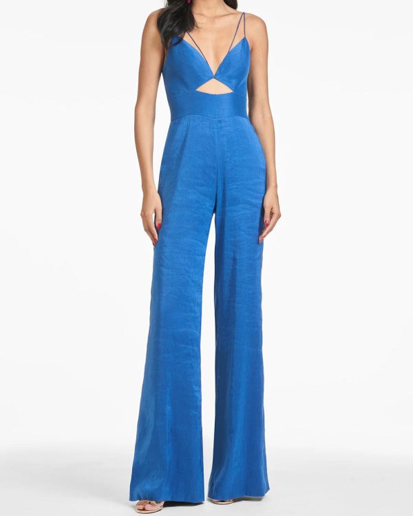 Royal Blue Wide Leg Arden Jumpsuit Online now