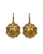 18k Hollow Yellow Gold Satin Finish Star Ball Earrings with Diamonds For Cheap