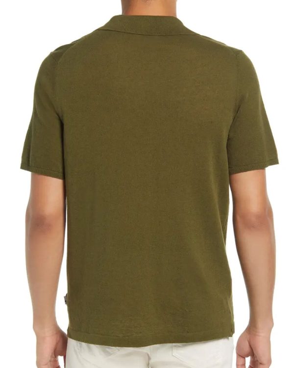 Army Ryan Cotton & Linen Blend Polo For Sale