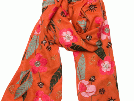 Saffron Bounty Cashmere Wrap in Orange Hot on Sale