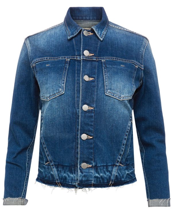 Tatiana Distressed Denim Jacket in Talledega For Sale