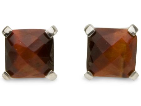 Sterling Silver Red Tigers Eye Cufflinks Online Hot Sale