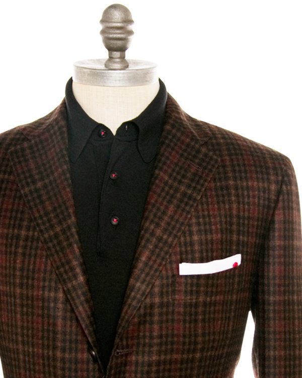 Rust and Chocolate Plaid Sportcoat For Discount