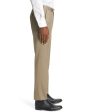 Taupe Micronosphere Wool Dress Pant For Sale