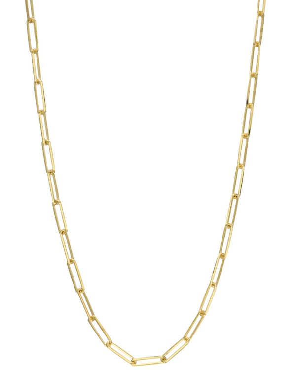 14k Yellow Gold Medium Link Chain Necklace Online Sale