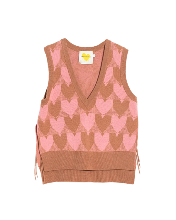 Root Beer Heart in Check Vest Sale