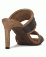 Taupe Monili Strap Square Toe Heel on Sale