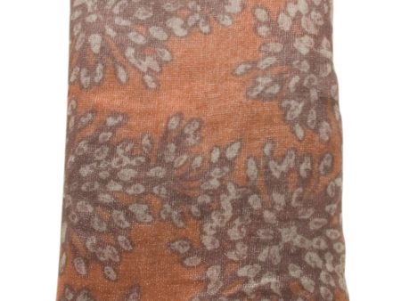 Arancio Floral Print Cashmere Silk Lurex Scarf Discount