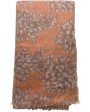 Arancio Floral Print Cashmere Silk Lurex Scarf Discount