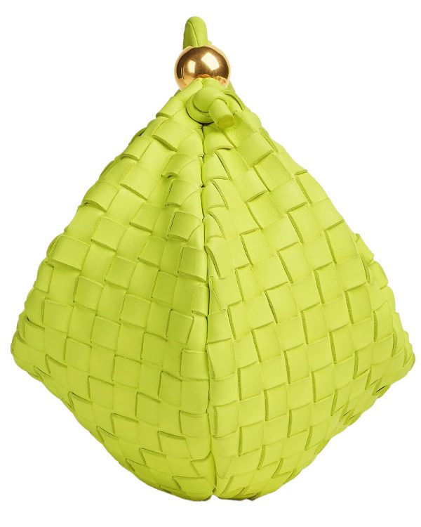 Turn Intrecciato Pouch in Acid Kiwi For Discount