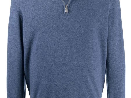 Azzurro Quarter Zip Cashmere Sweater Supply