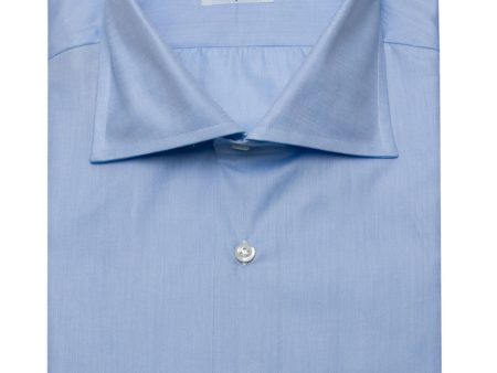 Sky Blue Cotton Dress Shirt For Sale