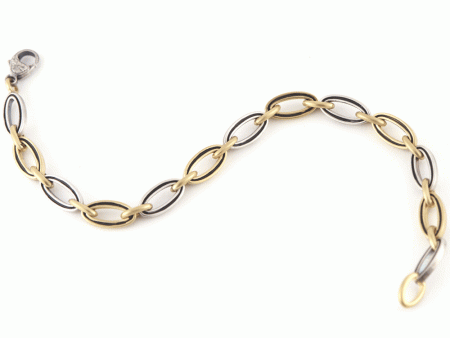 18k Yellow Gold and Platinum Mirage Bracelet Fashion