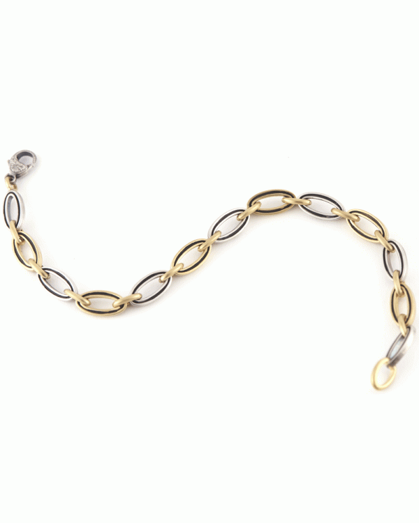 18k Yellow Gold and Platinum Mirage Bracelet Fashion