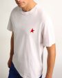 Star Collection T-Shirt in White with Red Star Online Hot Sale