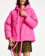 Shocking Rose Chameleon Puffer Jacket Online Sale