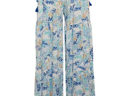 White and Blue Tulip Soledad Pant For Discount