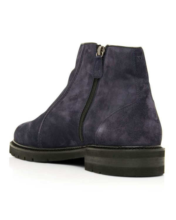 Suede Slip On Boot in Navy Hot on Sale