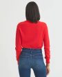 Red Coleta V Neck Cashmere Sweater Online now